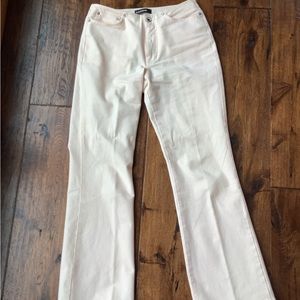 LIGHT PEACH PINK COTTON 5 POCKET STRAIGHT LEG JEANS SIZE 6
